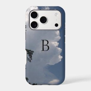 Fluffy Clouds Blue Sky Monogram