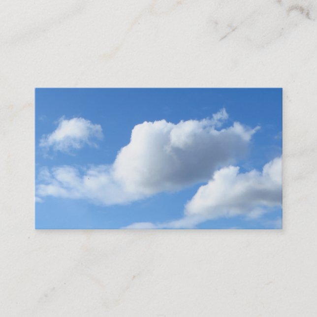 Fluffy Clouds in a Blue Sky Business Card (Front)