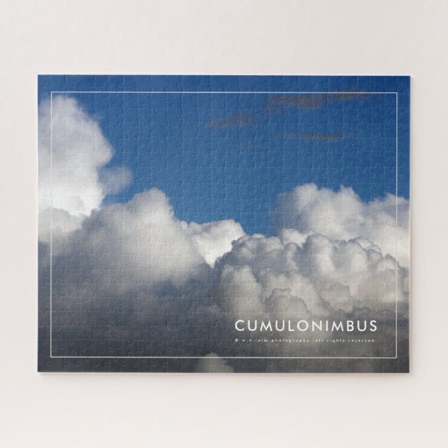 Fluffy Clouds in a Cerulean Blue Summer Sky Jigsaw Puzzle (Horizontal)