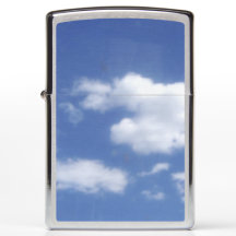 Fluffy Clouds in Blue Sky