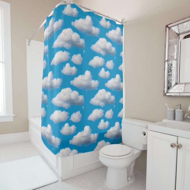 Fluffy Clouds Shower Curtain (In Situ)