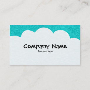 Fluffy Clouds - Turquoise Business Card