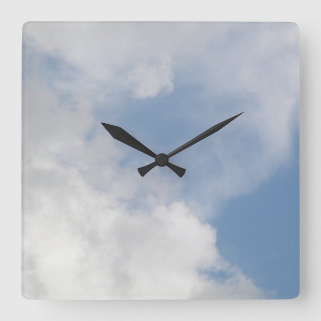 Fluffy Clouds Wall Clock (Front)