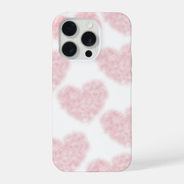 Fluffy Cotton Heart iPhone Case (Back)