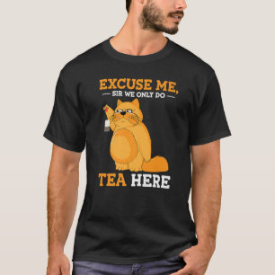 Fluffy Cranky Cat For Tea T-Shirt