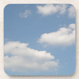 Fluffy Cumulus Clouds Cork Coaster