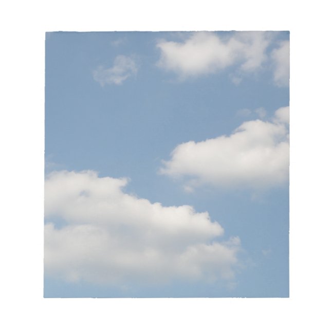 Fluffy Cumulus Clouds Notepad (Front)
