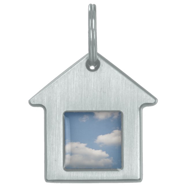 Fluffy Cumulus Clouds Pet Tag (Front)