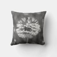 Fluffy Dandelion Black and White Flower Cotton