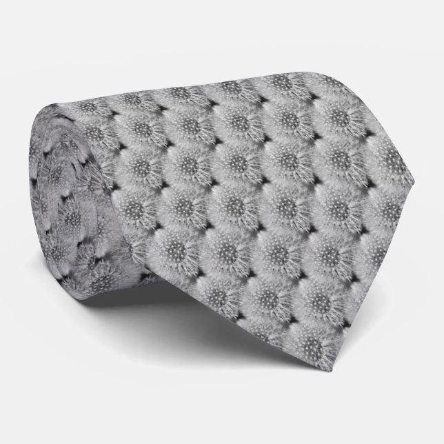 Fluffy Dandelions Nature Small Pattern Tie (Rolled)