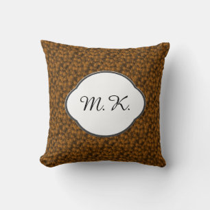 Fluffy DIY Nature Colours Custom Monogram Cushion