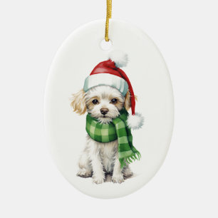 Fluffy Dog Ornament – Adorable Holiday Tree Decor