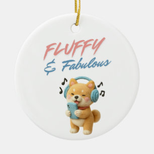 Fluffy & Fabulous  Ceramic Ornament