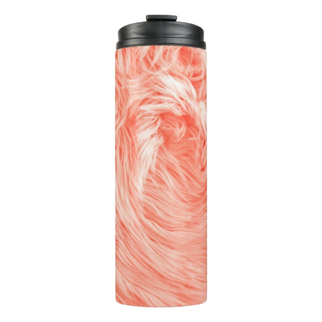 Fluffy fake textile fur thermal tumbler (Front)