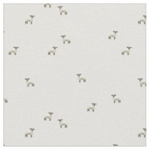 Fluffy farm - mini lamb sheep fabric
