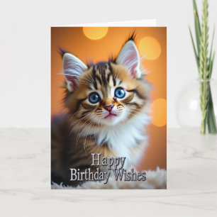 Fluffy Feline Birthday Card