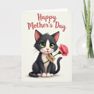 Fluffy Feline Mothers Day Card