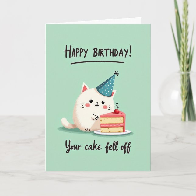 Fluffy Feline Party Card (Front)