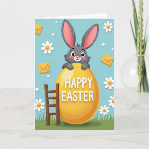 Fluffy Friend Easter Scene Card