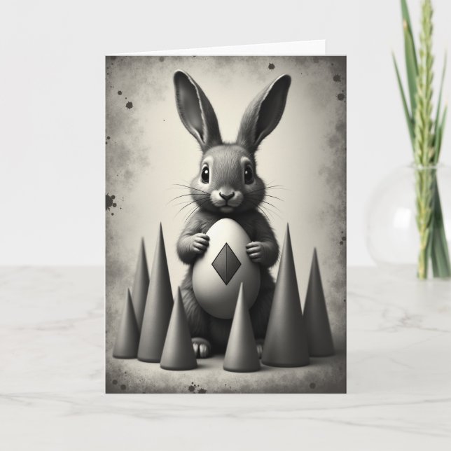 Fluffy Friend Egg Keepsake Card (Front)