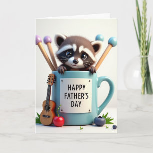 Fluffy Friend Fathers Day Card