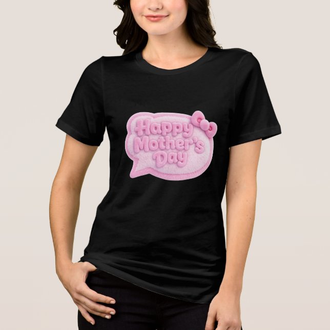 Fluffy Gradient Mother’s Day Tri-Blend Shirt (Front)