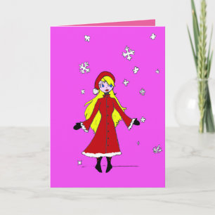 Fluffy greeting cards. holiday card
