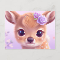 Fluffy Happy Baby Deer with Ivory Nose 