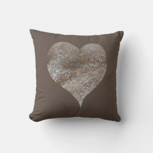 Fluffy heart  cushion