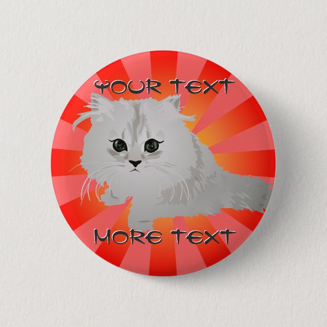 Fluffy Kitten Button (Front)