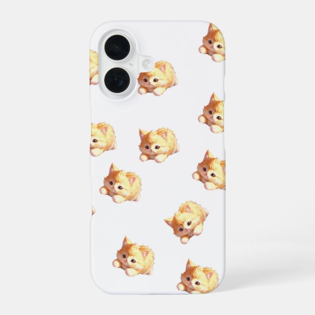 Fluffy Kitten Cute Pattern Phone Case (Back)
