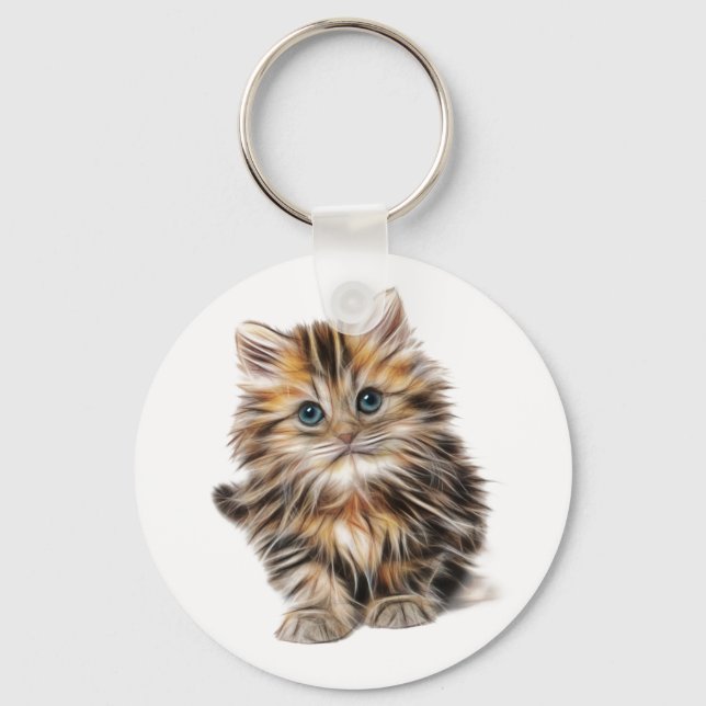 Fluffy Kitten Key Ring (Front)