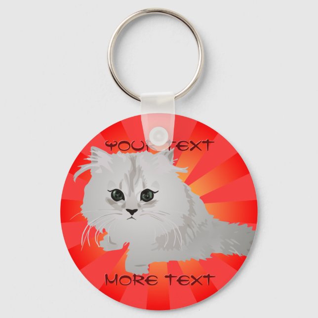 Fluffy Kitten Keychain (Front)
