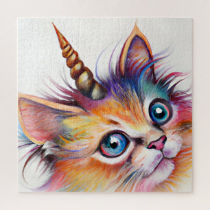 Fluffy Kitten Unicorn Jigsaw Puzzle