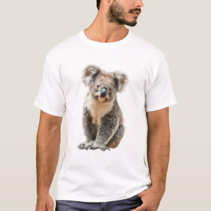 Fluffy Koala Portrait Grizzly Grey Fur Men T-Shirt