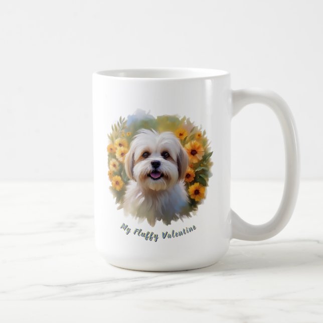 Fluffy Lhasa Apso Mug for Joyful Mornings (Right)