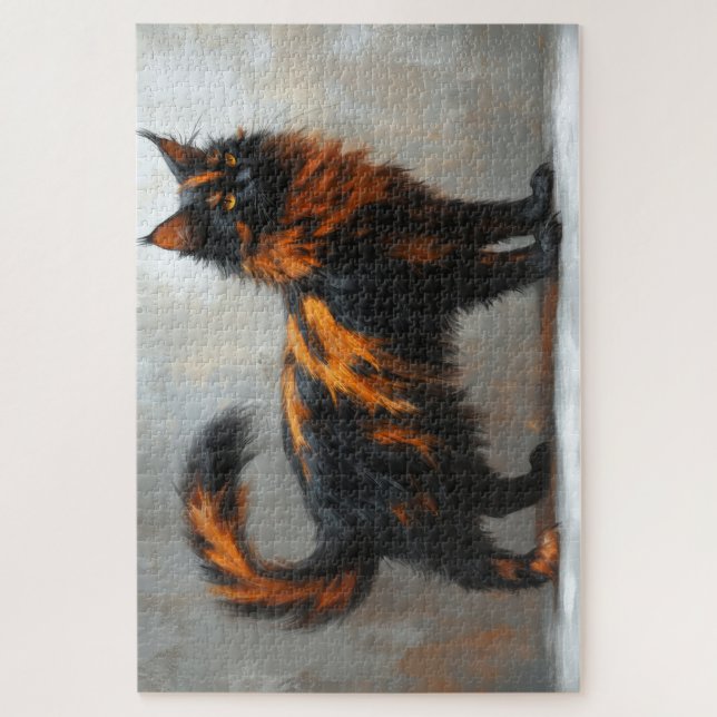 Fluffy maine coon cat  jigsaw puzzle (Vertical)