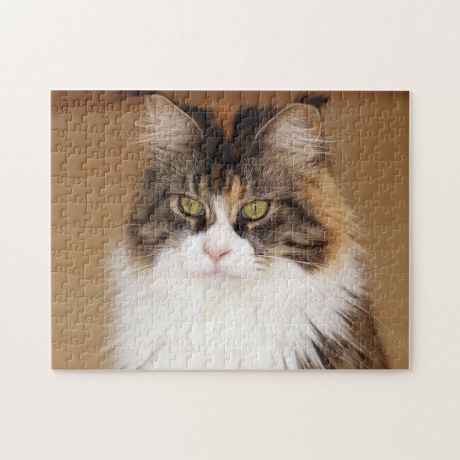 Fluffy Maine Coon Cat Jigsaw Puzzle (Horizontal)