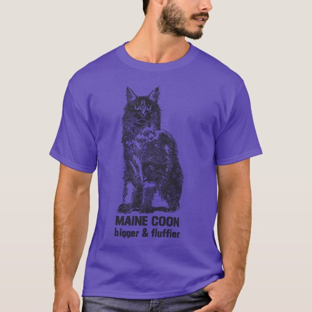 Fluffy Maine Coon T-Shirt (Front)
