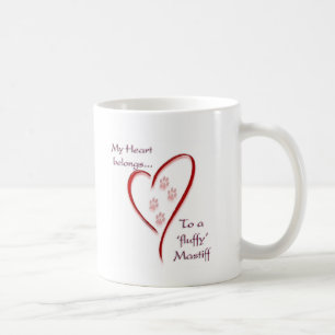 Fluffy Mastiff Heart Belongs Coffee Mug