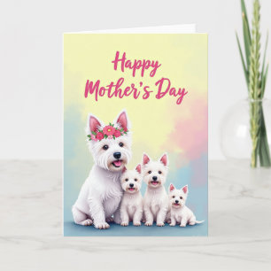 Fluffy Mothers Day Dogs Card