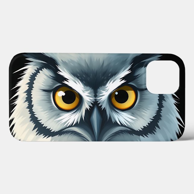 Fluffy Owl with Expressive Eyes Case-Mate iPhone Case (Back (Horizontal))