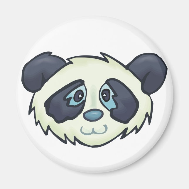 Fluffy Panda Magnet (Front)