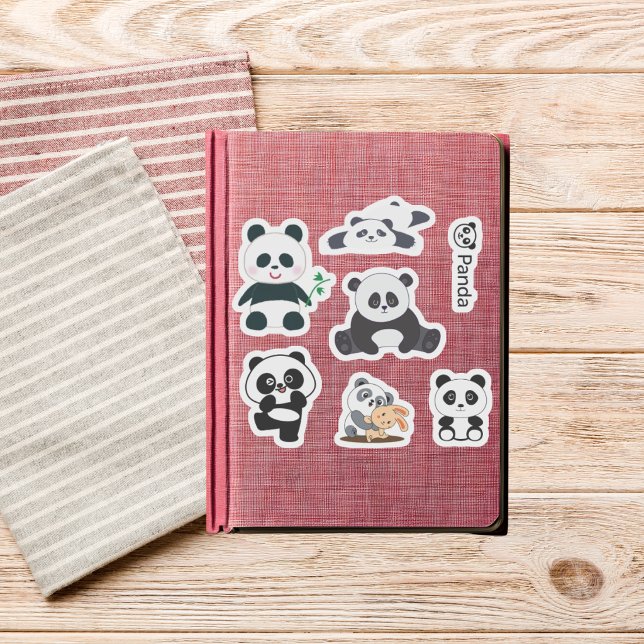 Fluffy Panda Vinyl Sticker  (Creator Uploaded)