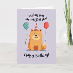Fluffy Party Animal Birthday Card