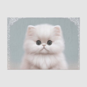 Fluffy Persian Nursery Cat Art Tissue Paper