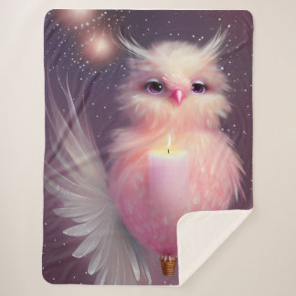 Fluffy Pink Baby Bird Sherpa Blanket
