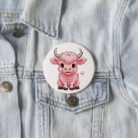 Fluffy Pink Highlands Scottish Cow