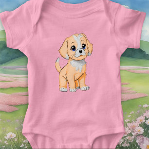 Fluffy Puppy Baby Bodysuit