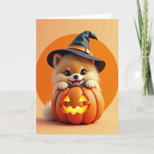 Fluffy Pups Halloween Joy Card